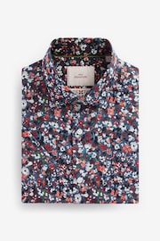 Blue Floral Signature Made With Italian Fabric Printed Short Sleeve Shirt - Image 5 of 7
