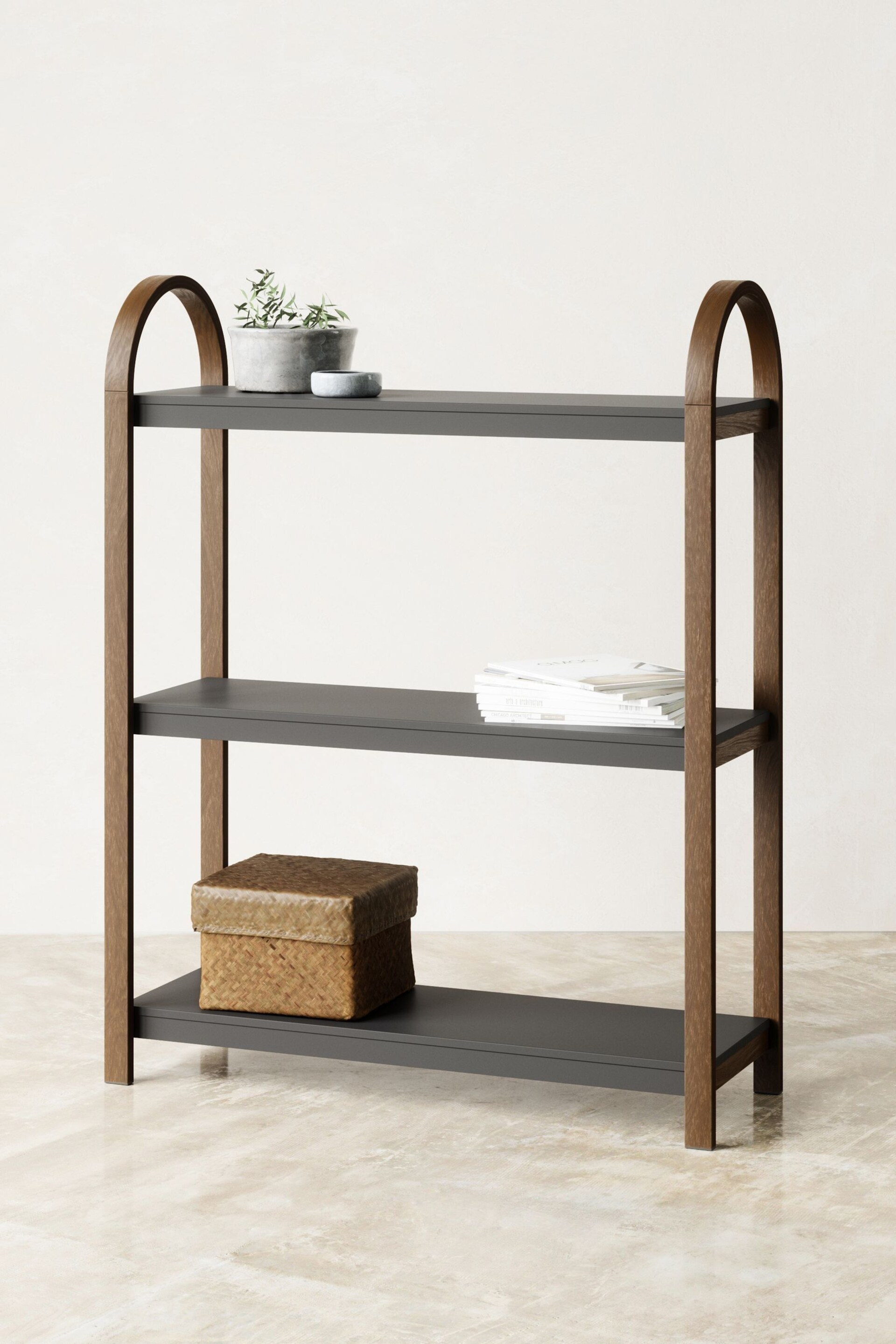 Umbra Dark Brown Bellwood Freestanding 3 Tier Shelf - Image 2 of 4