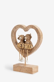 Brown Me and Moo Hamish The Highland Cow Heart Ornament - Image 3 of 4