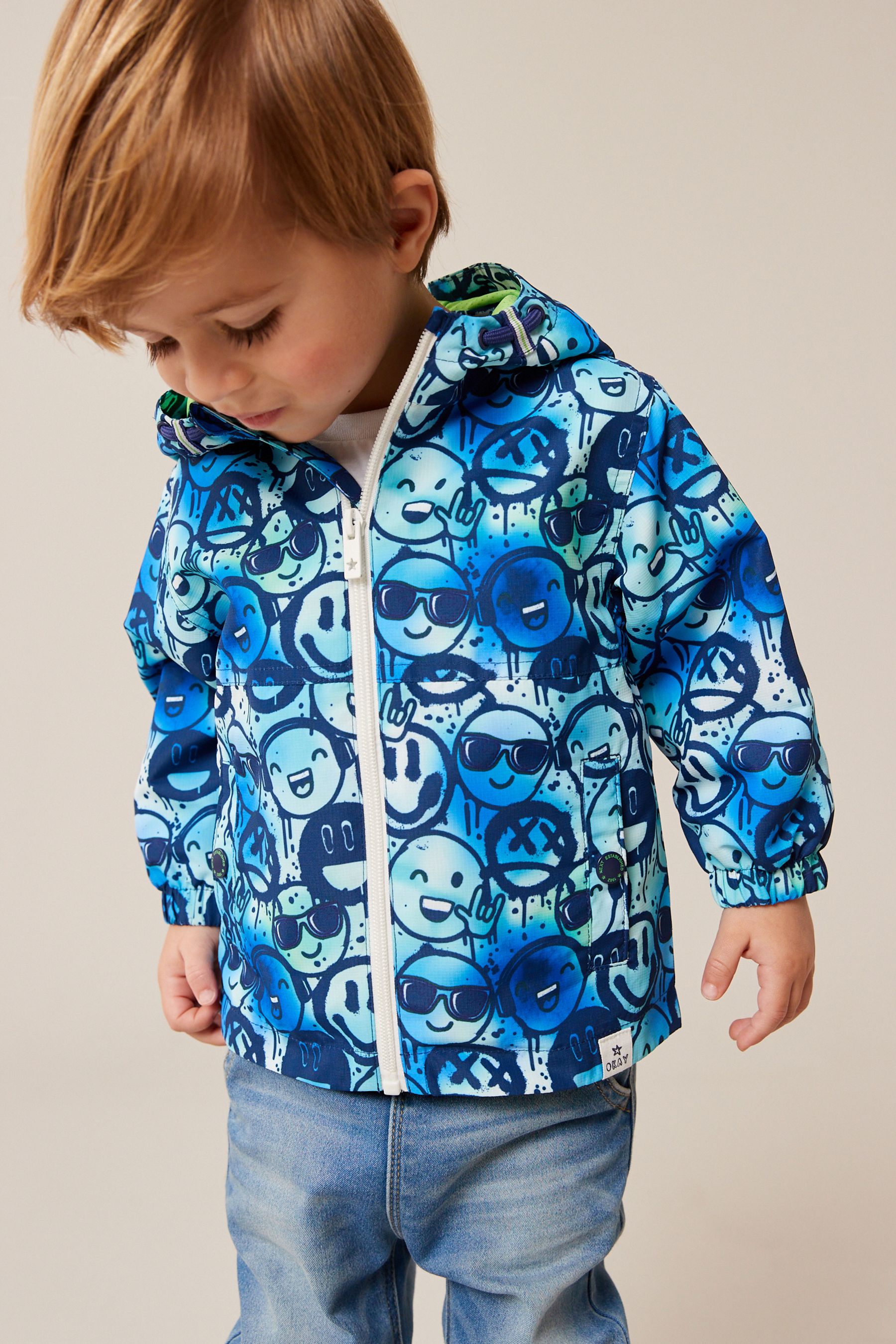 Buy Blue Smile Face Shower Resistant Jacket 3mths 7yrs from Next Ukraine