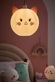 White Kawaii Cat Easy Fit  Pendant Light Shade - Image 2 of 5