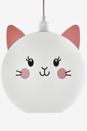 White Kawaii Cat Easy Fit  Pendant Light Shade - Image 4 of 5