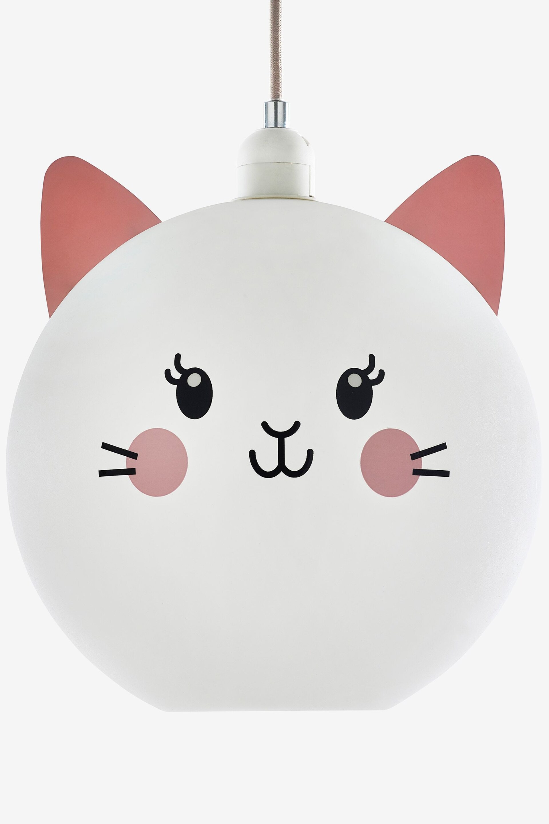 White Kawaii Cat Easy Fit  Pendant Light Shade - Image 4 of 5