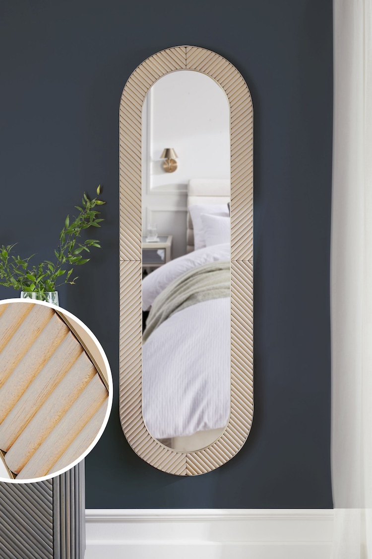 Grey Valencia Full Length Wall Mirror - Image 1 of 4