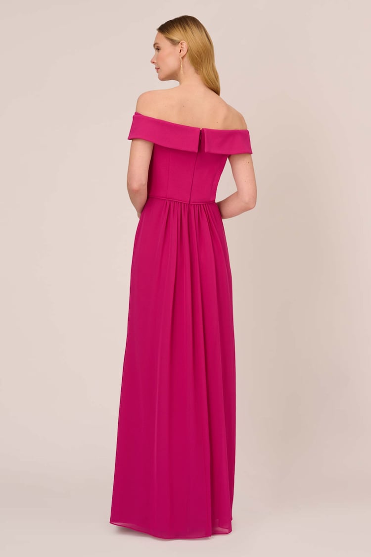 Adrianna Papell Crepe Chiffon Gown - Image 2 of 5