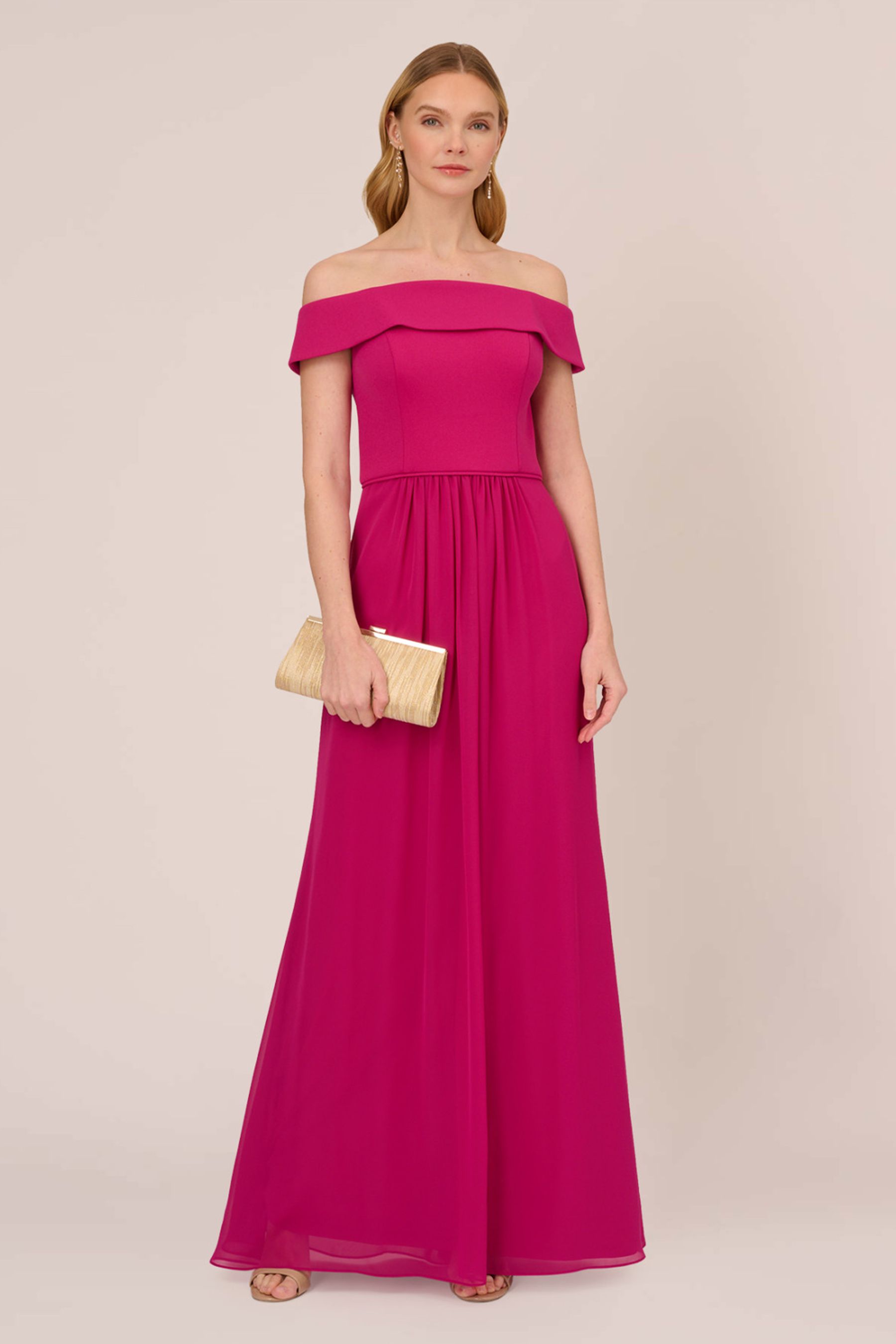 Buy Adrianna Papell Crepe Chiffon Gown from the Next UK online shop