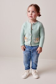 Light Blue Bear Cardigan (3mths-7yrs) - Image 2 of 6