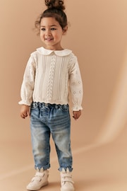 Ecru Marl Collar Jumper (3mths-7yrs) - Image 2 of 8