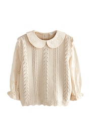 Ecru Marl Collar Jumper (3mths-7yrs) - Image 6 of 8