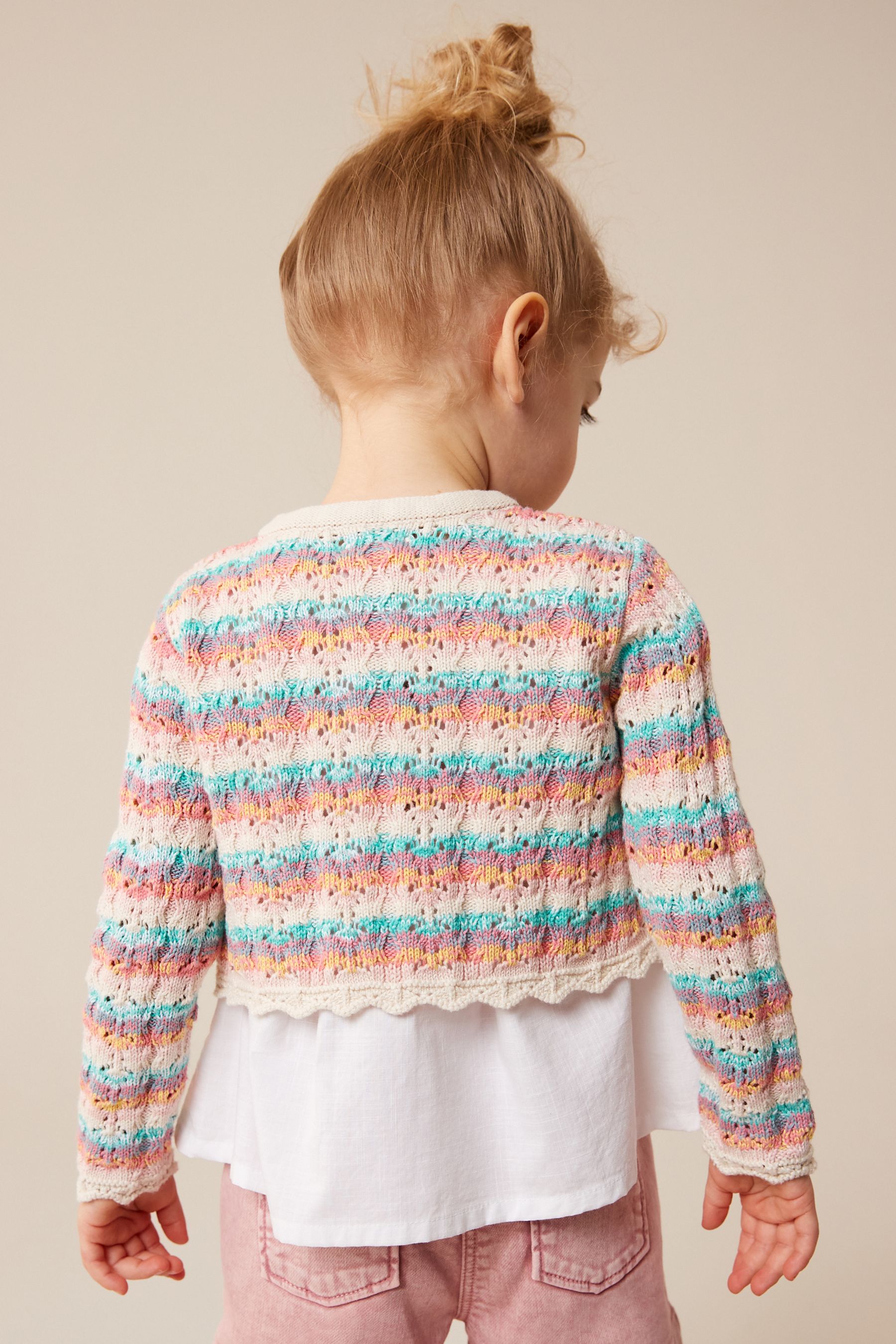 Buy Rainbow 100 Cotton Crochet Cardigan 3mths 10yrs from the Next UK online shop