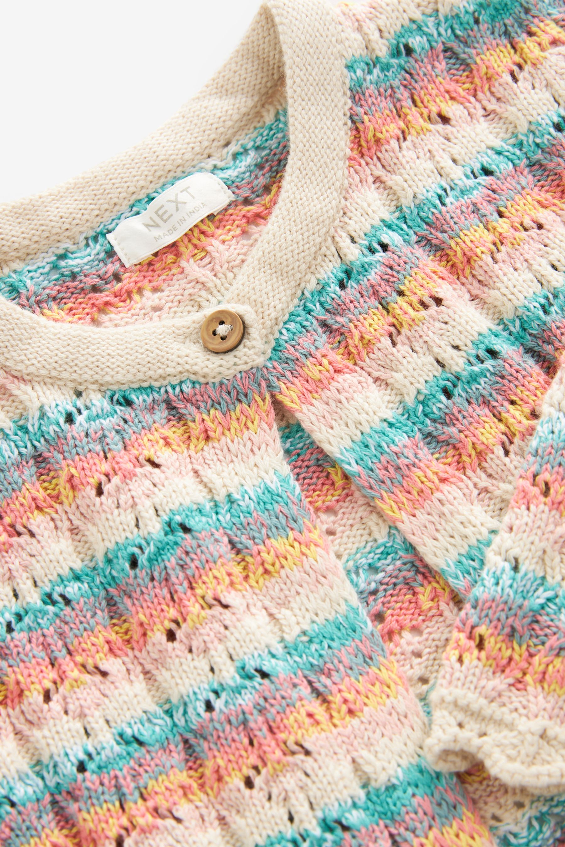 Buy Rainbow 100 Cotton Crochet Cardigan 3mths 10yrs from the Next UK online shop