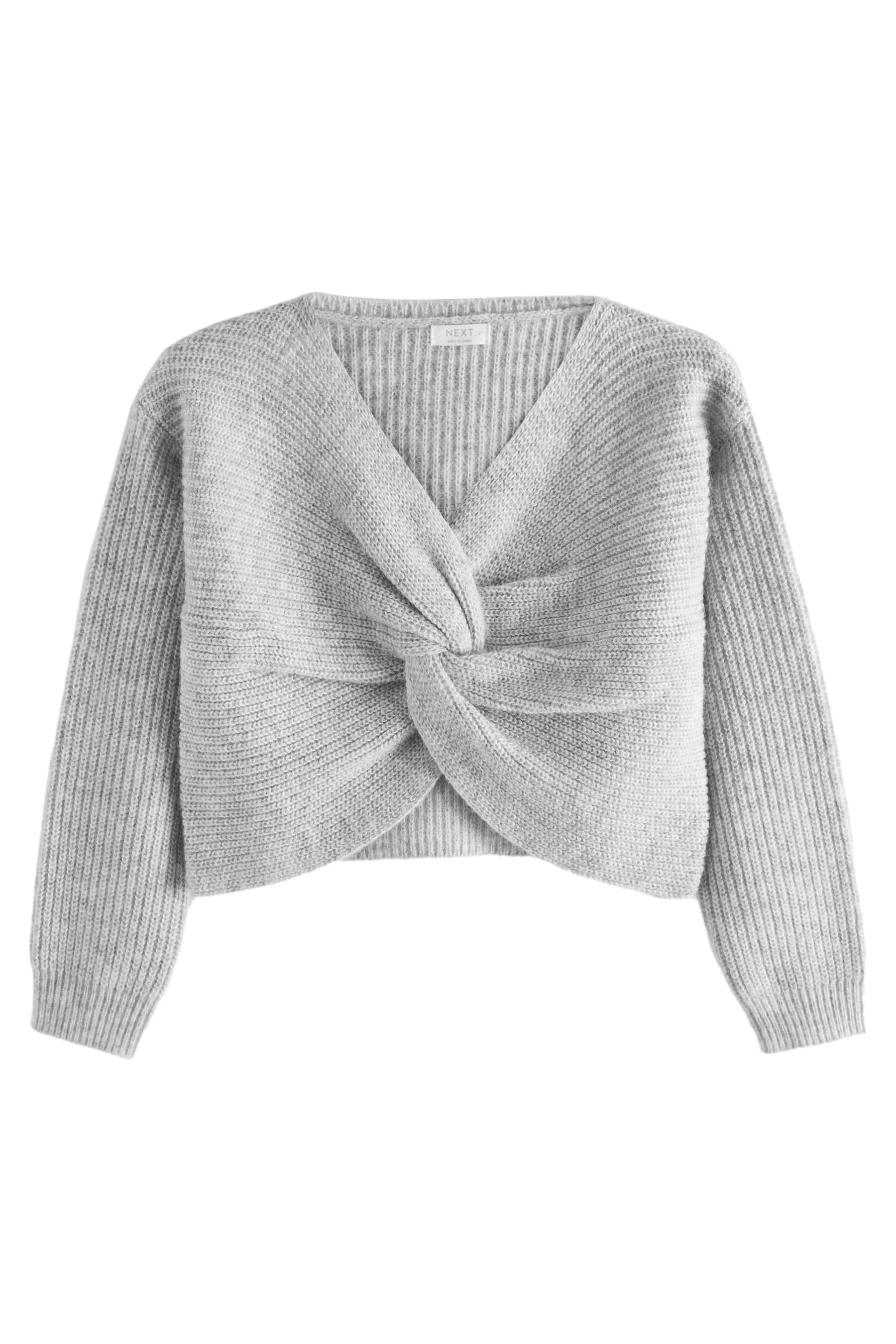 Grey twist front jumper sale