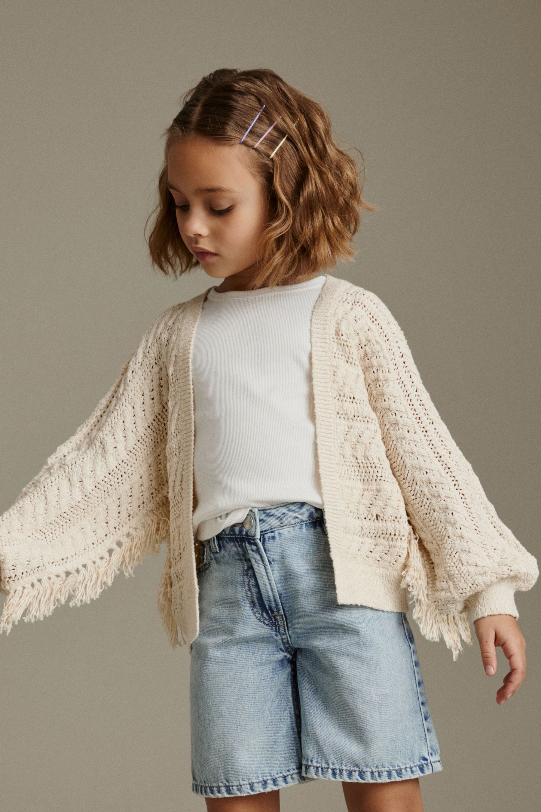 Acheter ecru Cardigan a pompons 3 16ans from Next Luxembourg