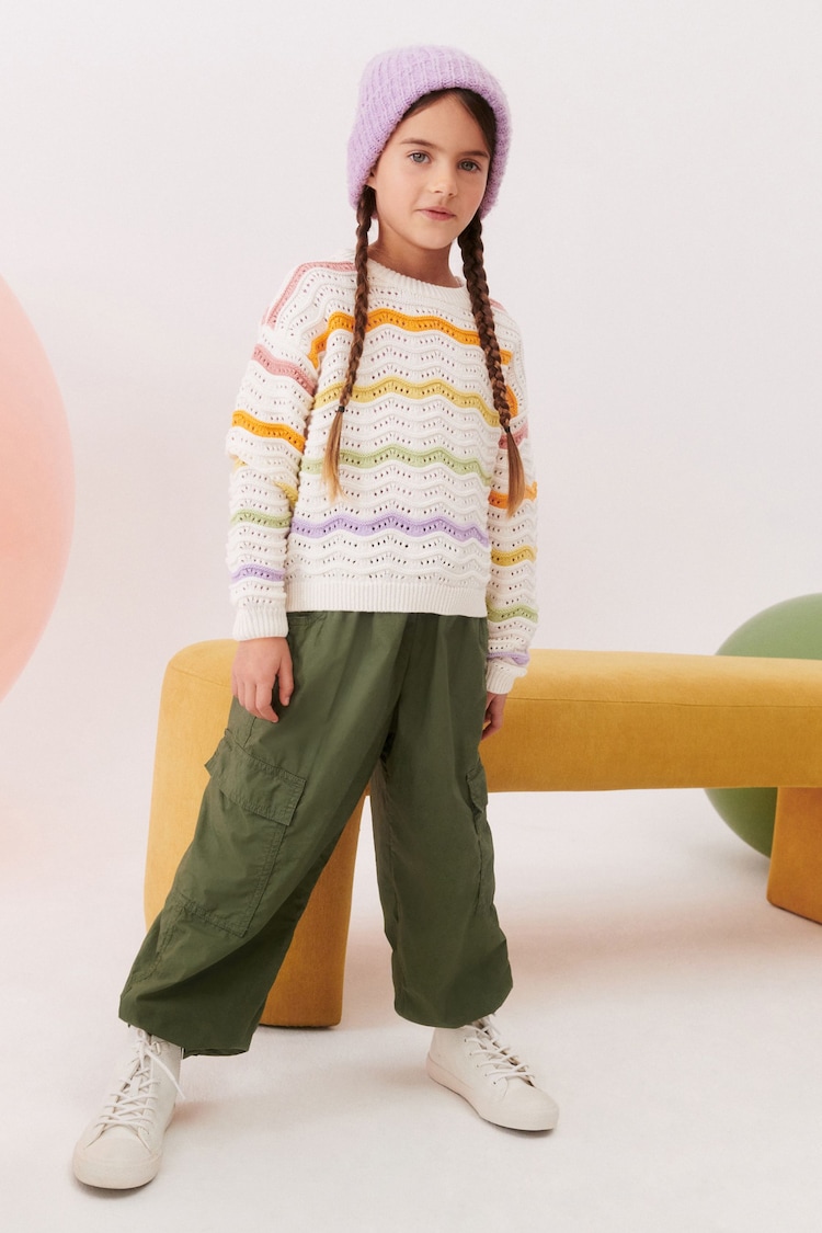 Rainbow Stripe Knitted Jumper (3-16yrs) - Image 1 of 6