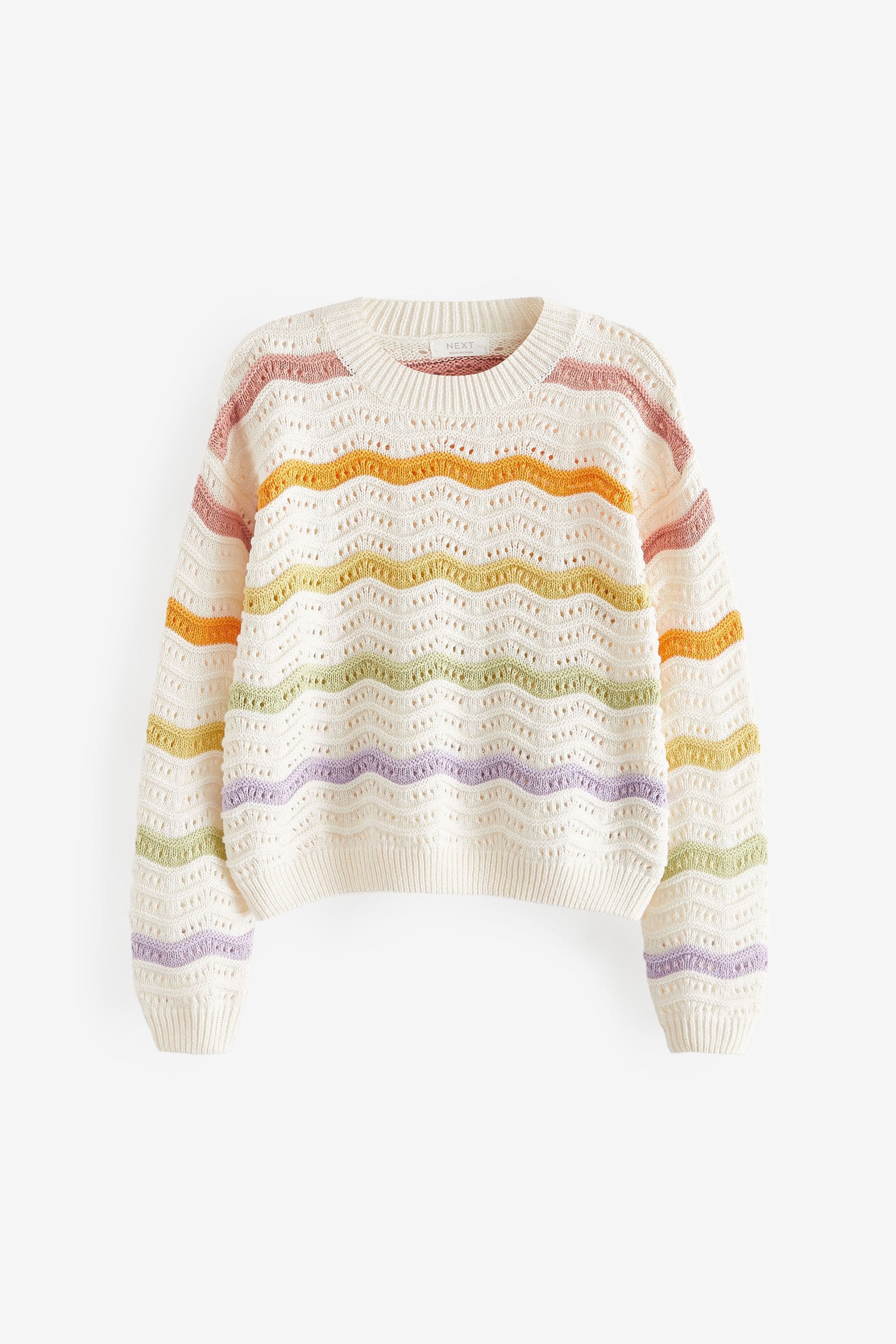 Buy Rainbow Stripe Knitted Jumper 3 16yrs from Next Luxembourg