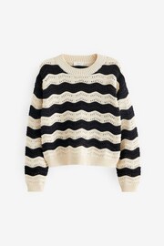 Monochrome Stripe Knitted Jumper (3-16yrs) - Image 4 of 5