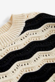 Monochrome Stripe Knitted Jumper (3-16yrs) - Image 5 of 5