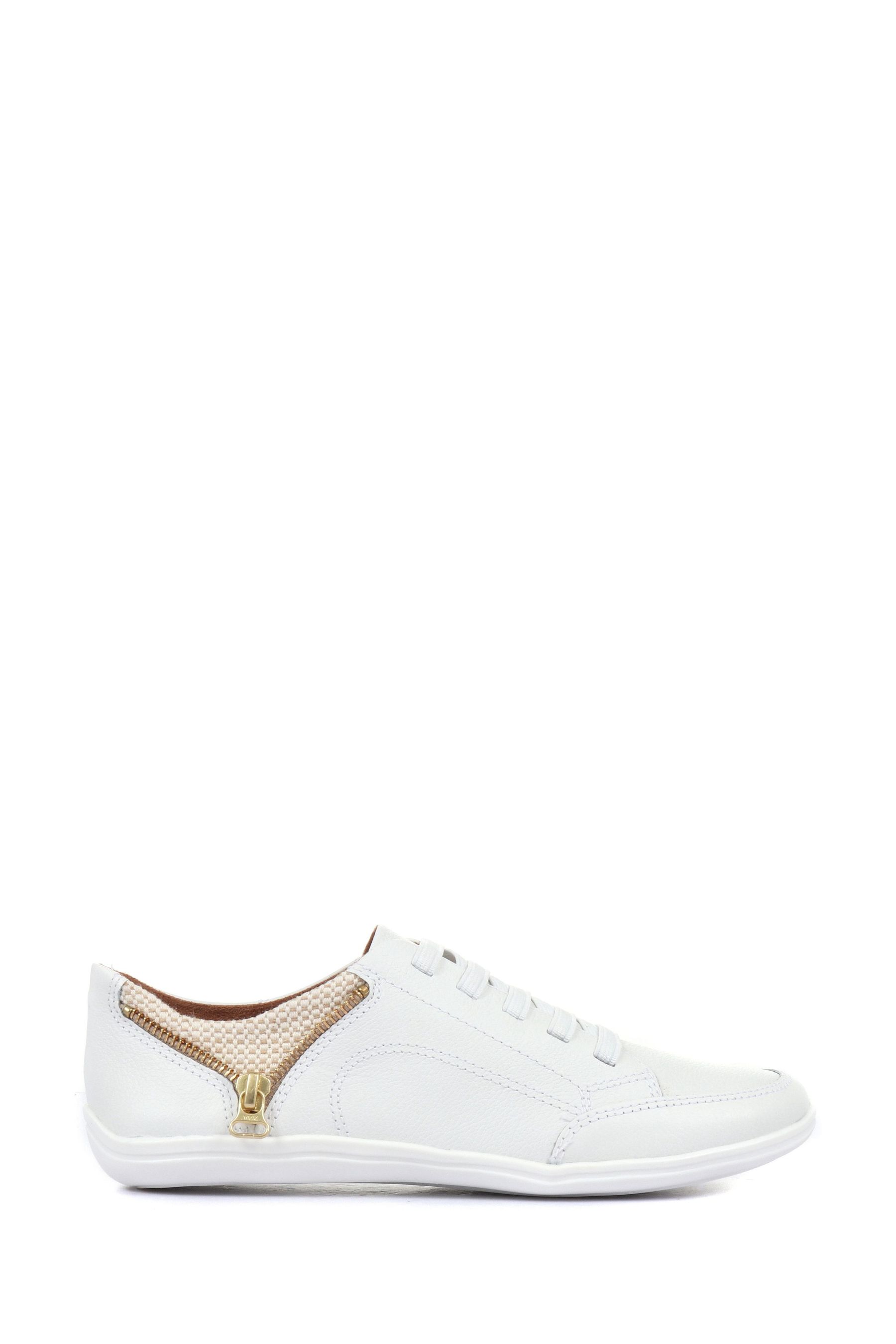 Buy Bellissimo Leather White Trainers with Zip Detail from Next Luxembourg