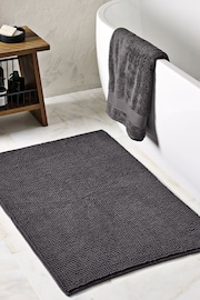 Dark Charcoal Grey Bobble X-Large Bath Mat - Image 1 of 5