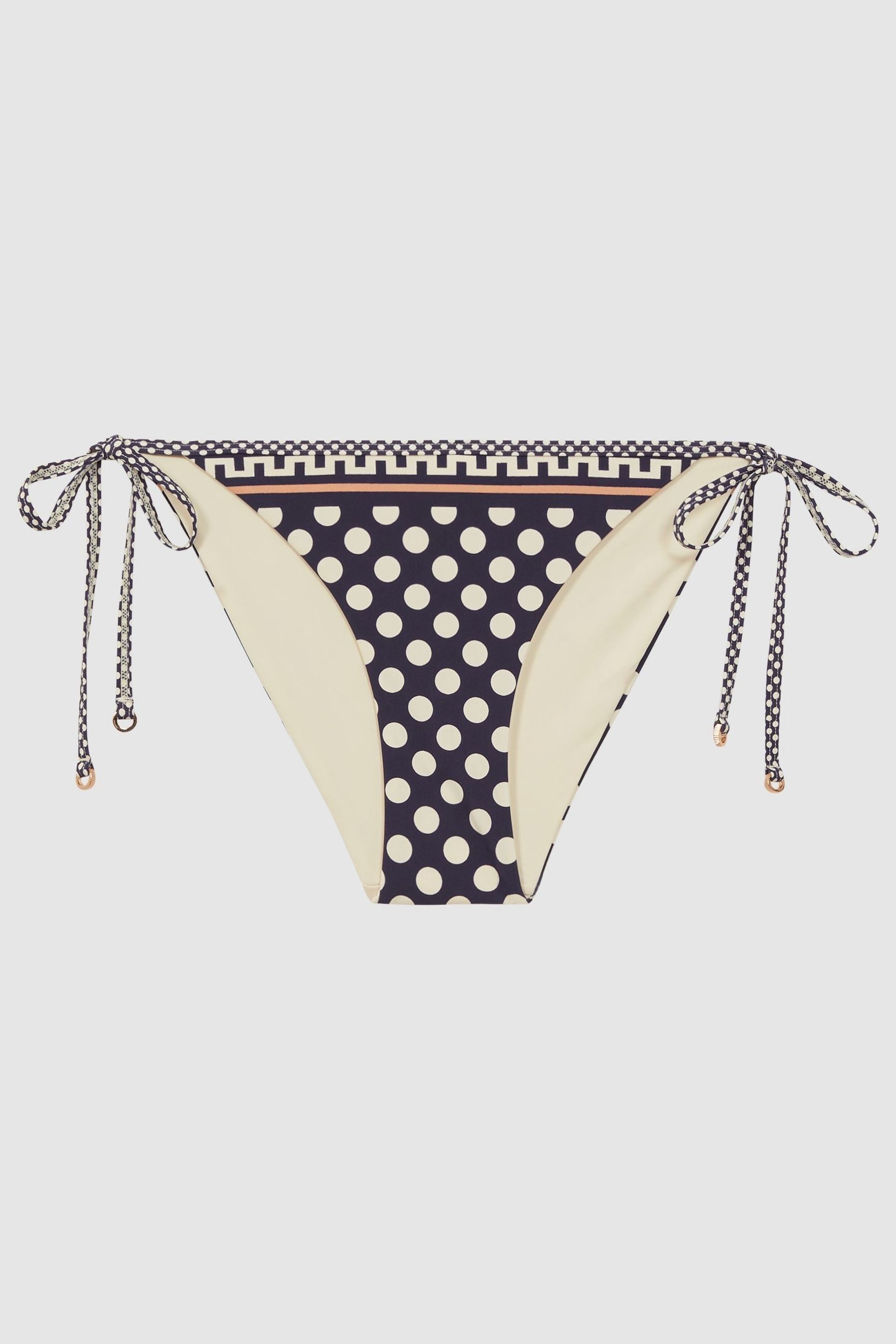 Navy polka dot bikini bottoms online