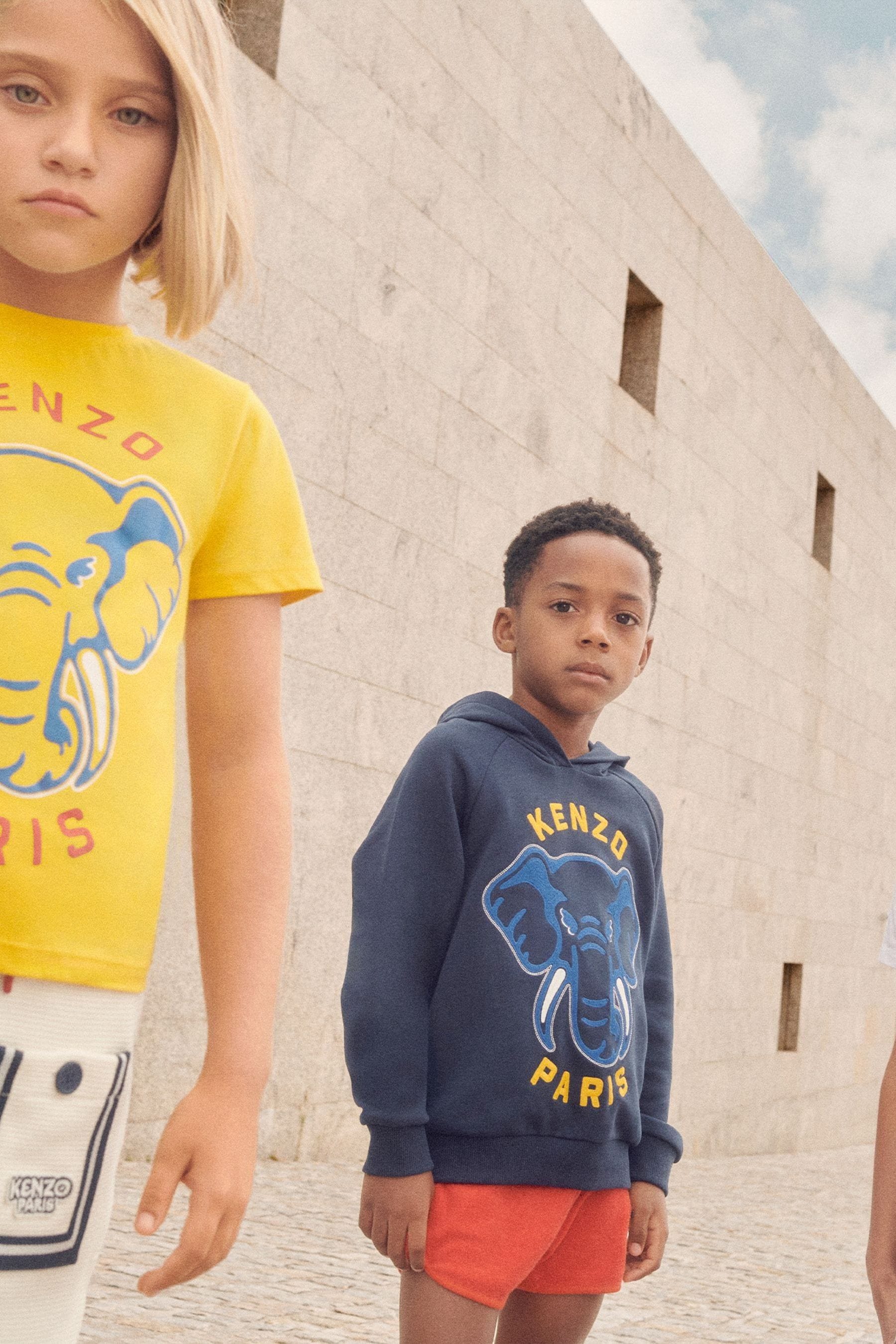 Buy KENZO KIDS Yellow Elephant Print Logo 100 Cotton T Shirt from Next USA