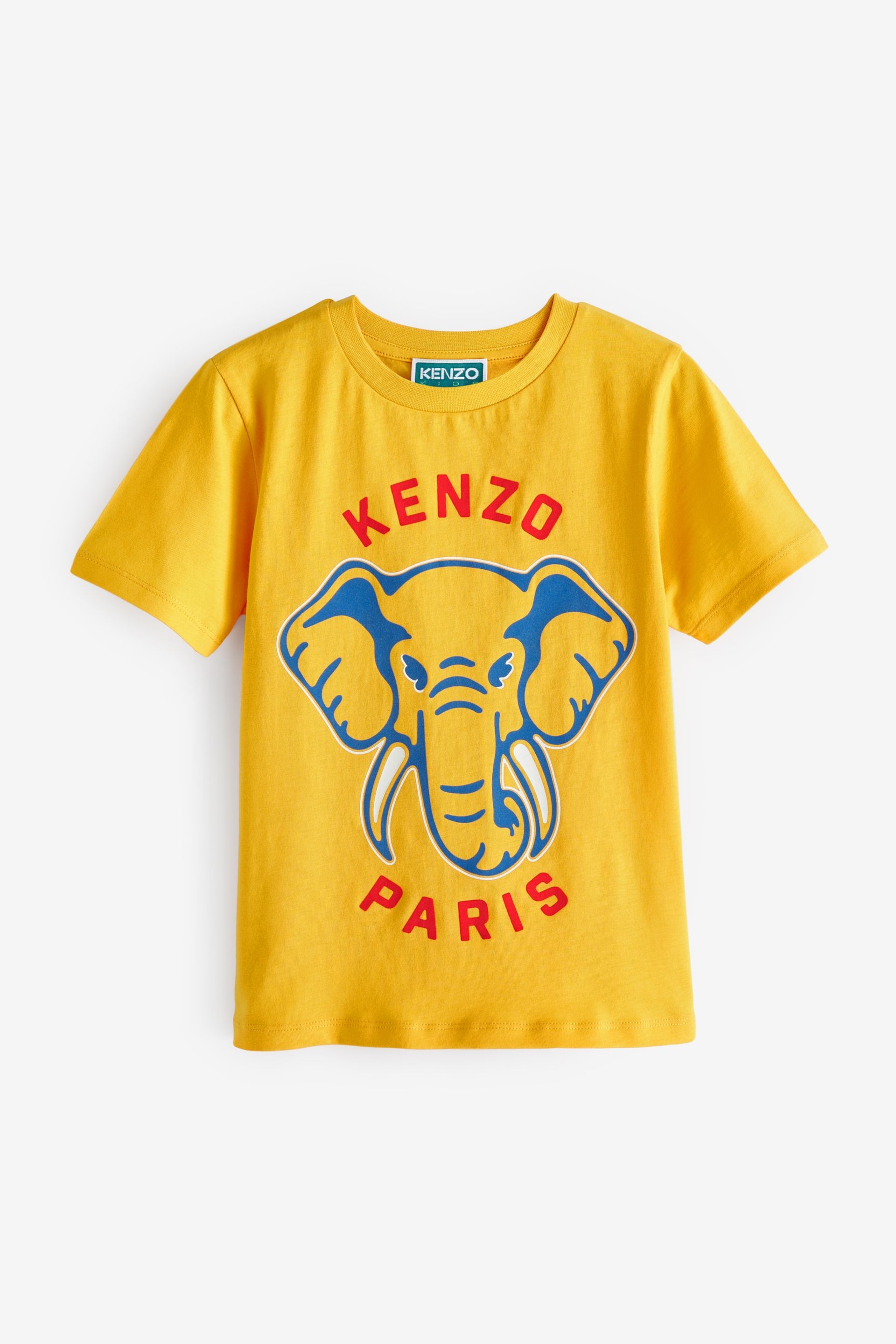 KENZO KIDS Yellow Elephant Logo T-Shirt - Image 3 of 4