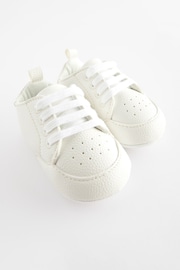 White Lace-Up Baby Trainers (0-24mths) - Image 3 of 7