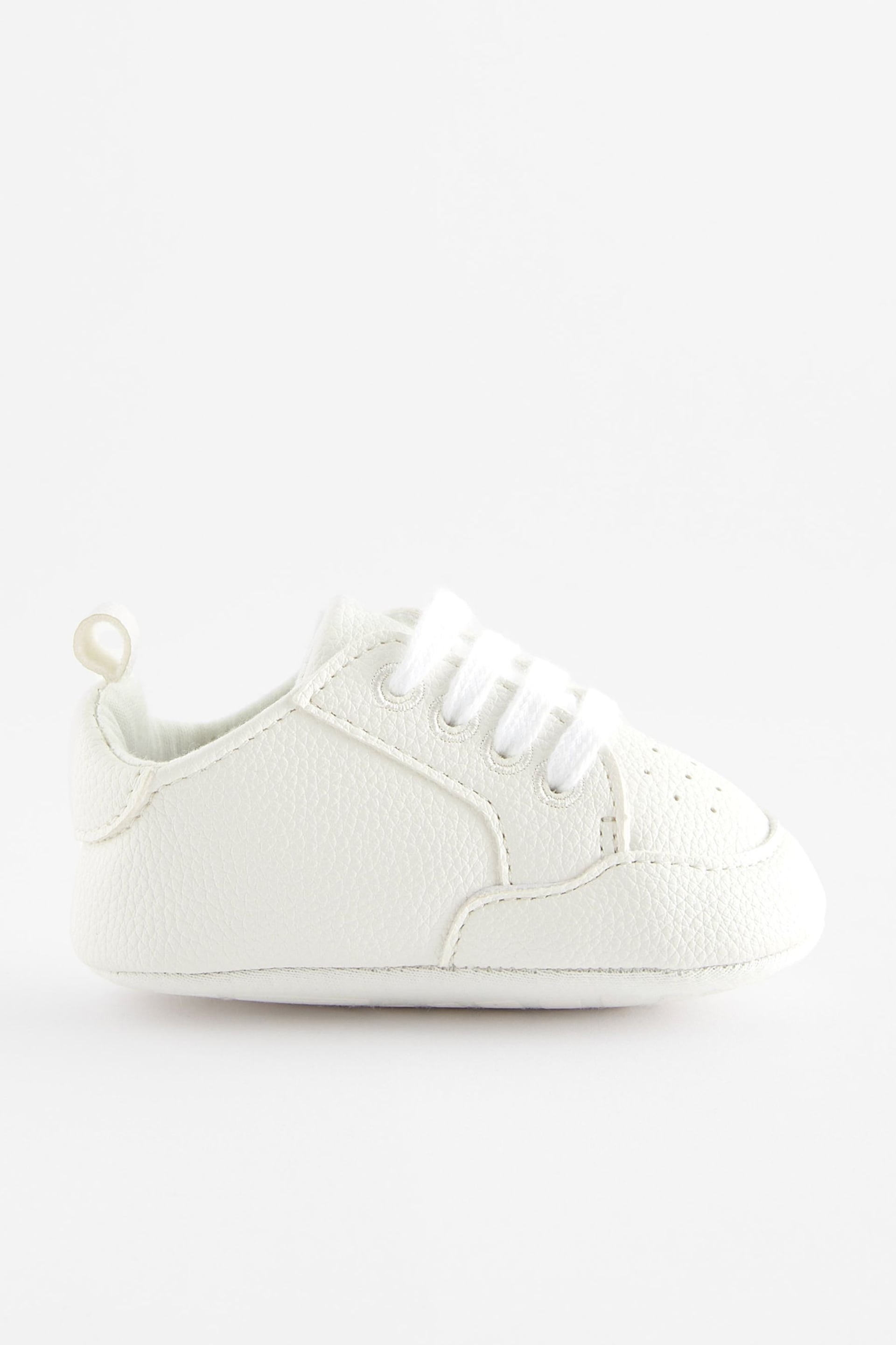 White Lace-Up Baby Trainers (0-24mths) - Image 4 of 7