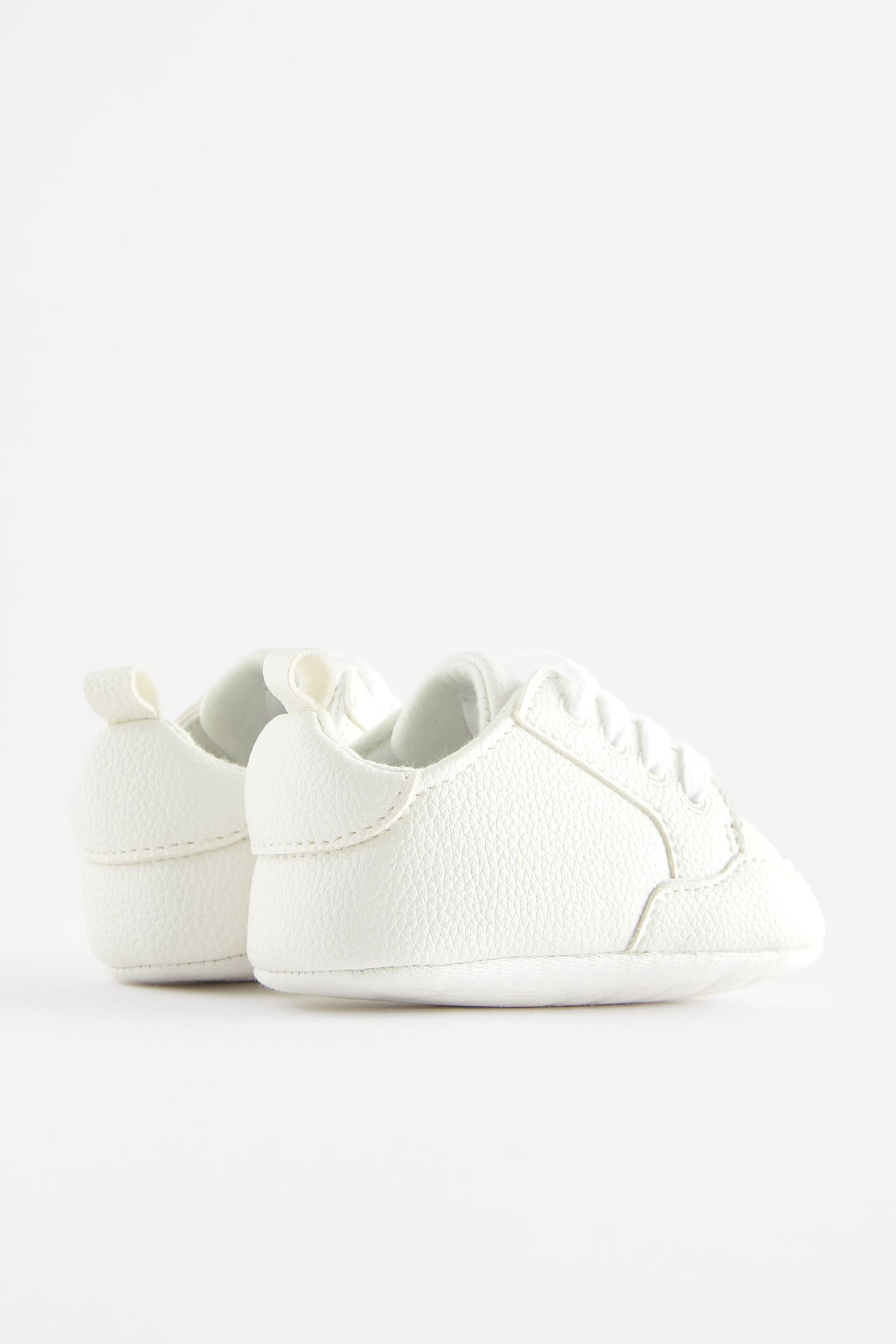 White Lace-Up Baby Trainers (0-24mths) - Image 6 of 7