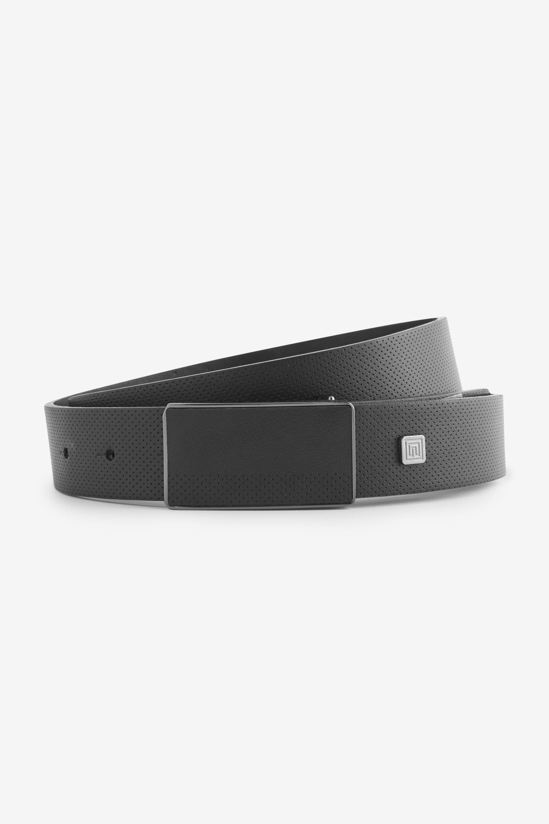 Black Perforated Plaque Belt - Image 2 of 3