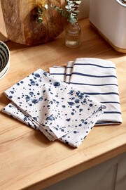 Set of 2 Blue Salcombe Spot and Stripe Tea Towels - Image 2 of 5