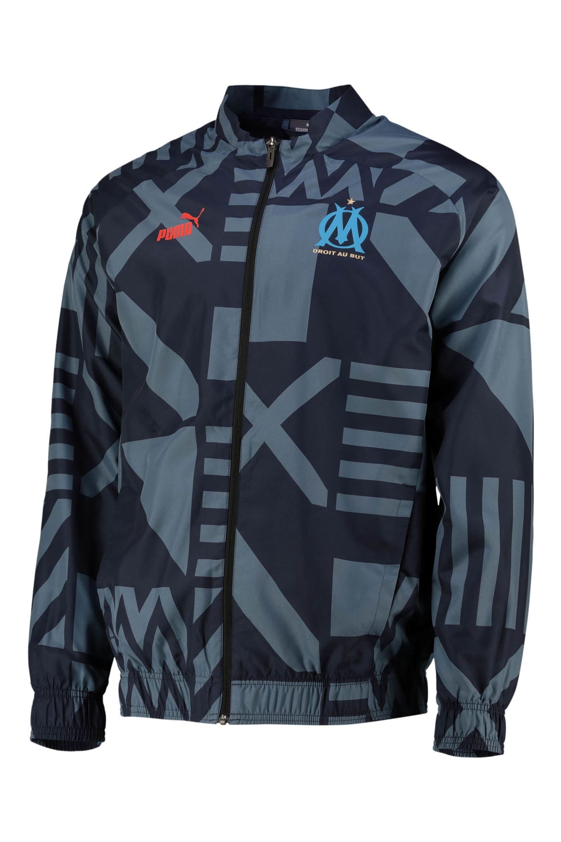 Puma Savoy Blue Olympique De Marseille Pre Match Jacket - Image 2 of 3
