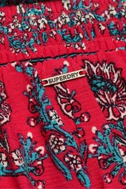 Superdry Pink Smocked Beach Shorts - Image 5 of 5
