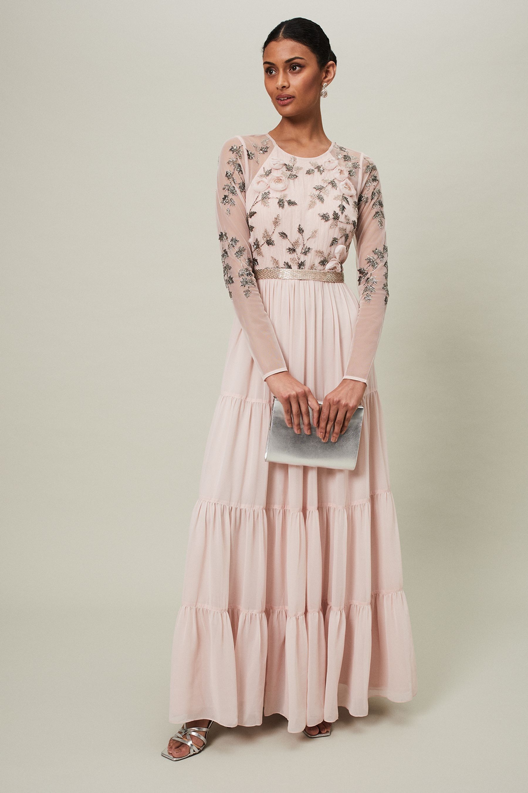 Buy Phase Eight Pink Florence Beaded Maxi Dress from the Next UK online shop