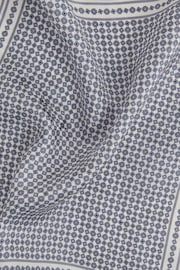 Reiss Steel Grey Montecristo Silk Printed Pocket Square - Image 5 of 5