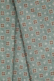 Reiss Light Green Venice Silk Medallion Tie - Image 5 of 5