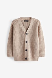 Neutral Knitted Ribbed Cardigan (3-16yrs) - Image 1 of 3