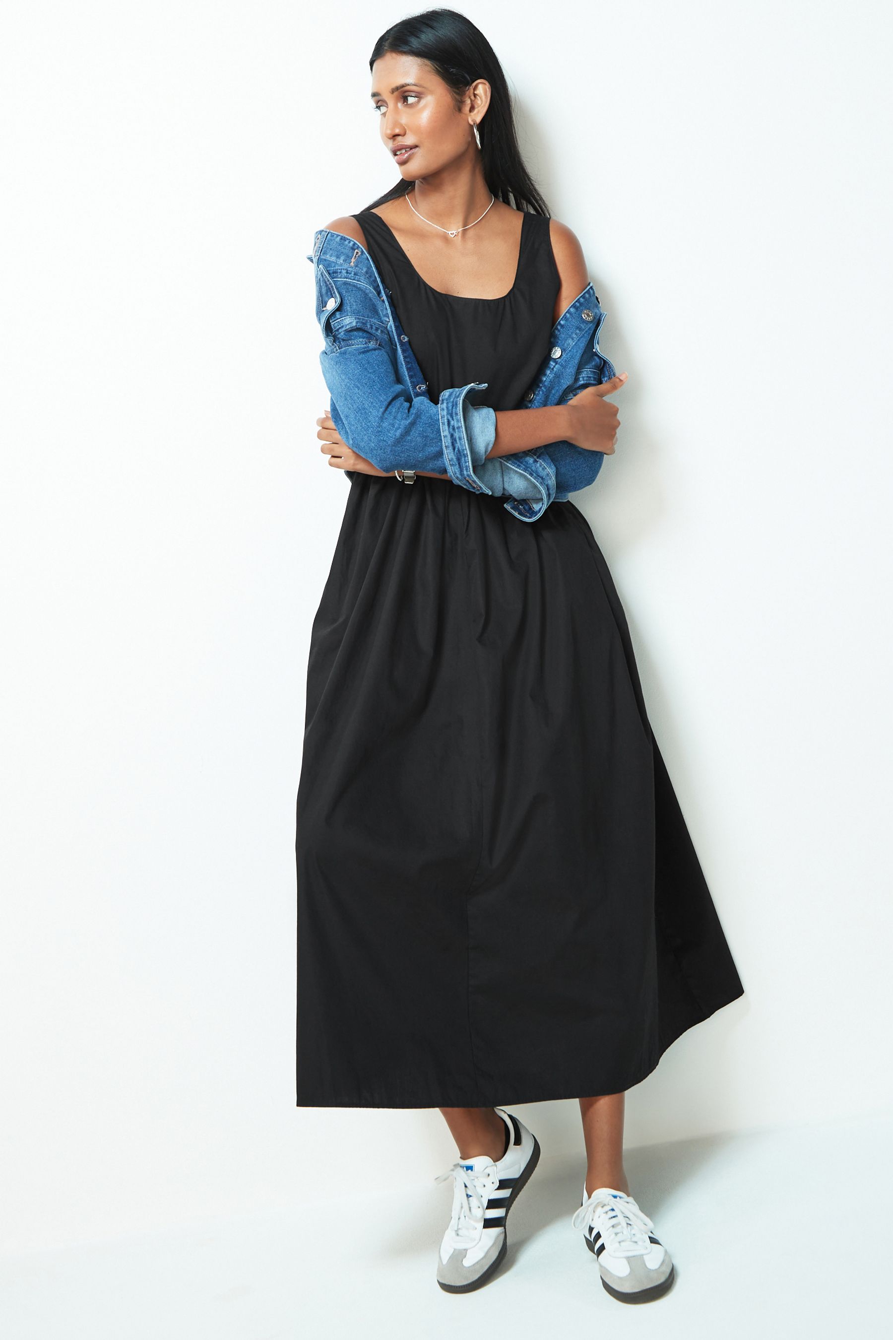 Buy Black Summer Poplin Dress from the Next UK online shop