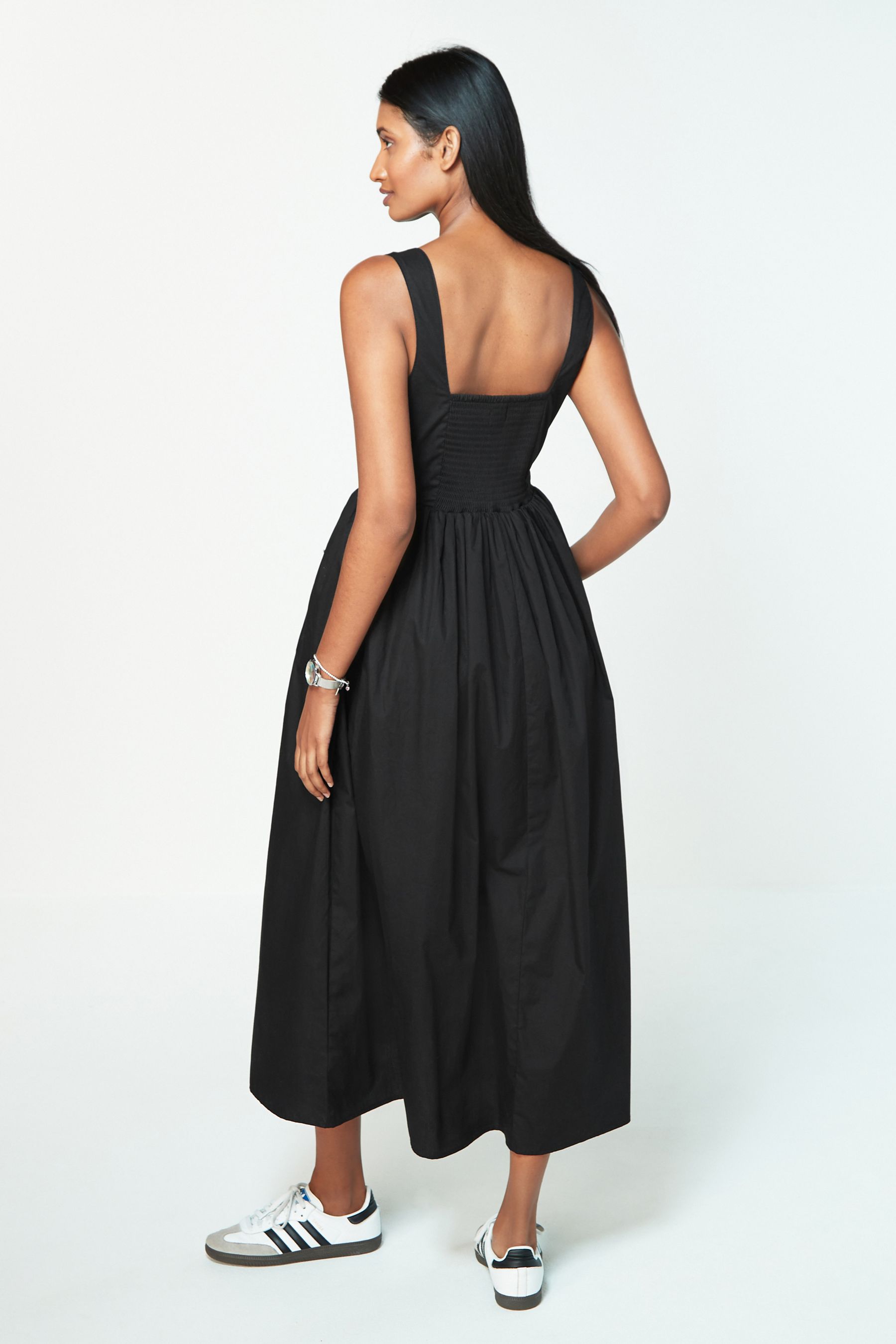 Black poplin dress online