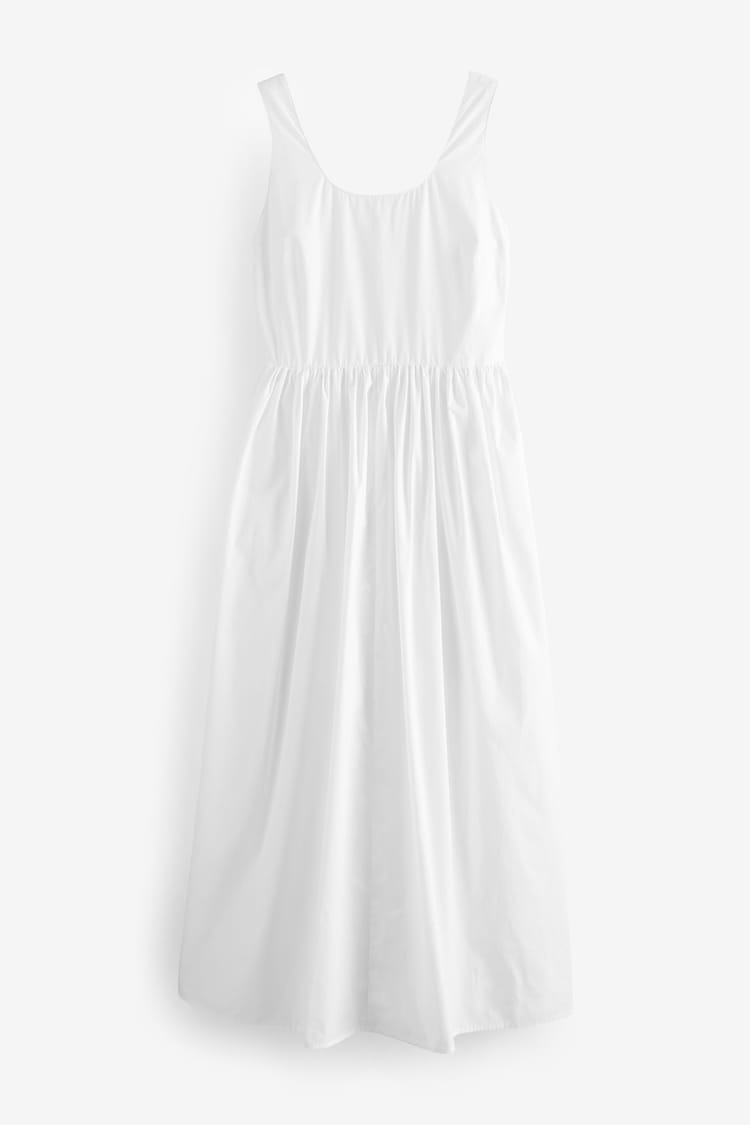 White Summer Poplin Dress - Image 5 of 6