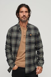 Superdry Black Organic Cotton Lumberjack Check Shirt - Image 1 of 3