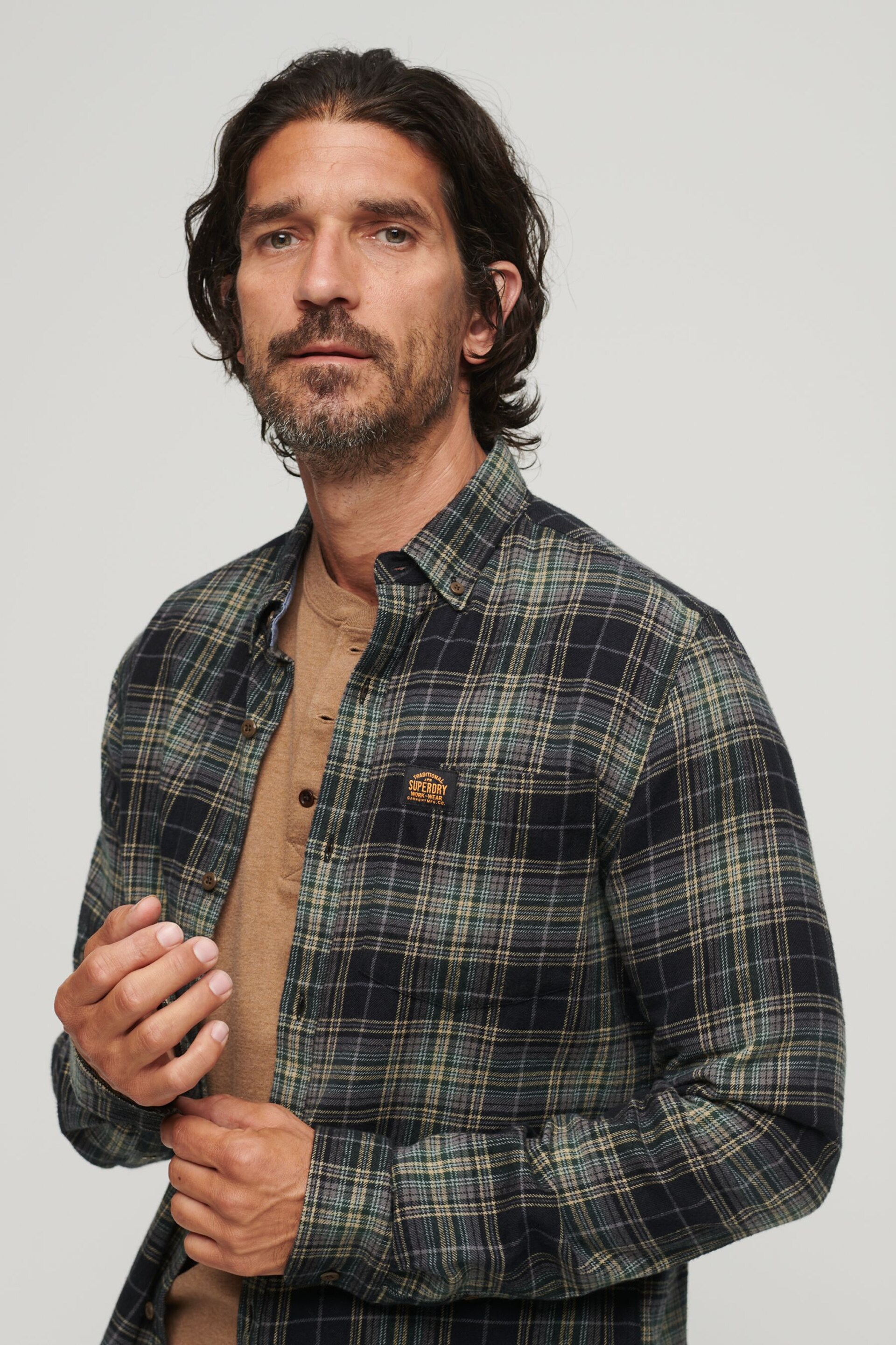 Superdry Black Organic Cotton Lumberjack Check Shirt - Image 3 of 3