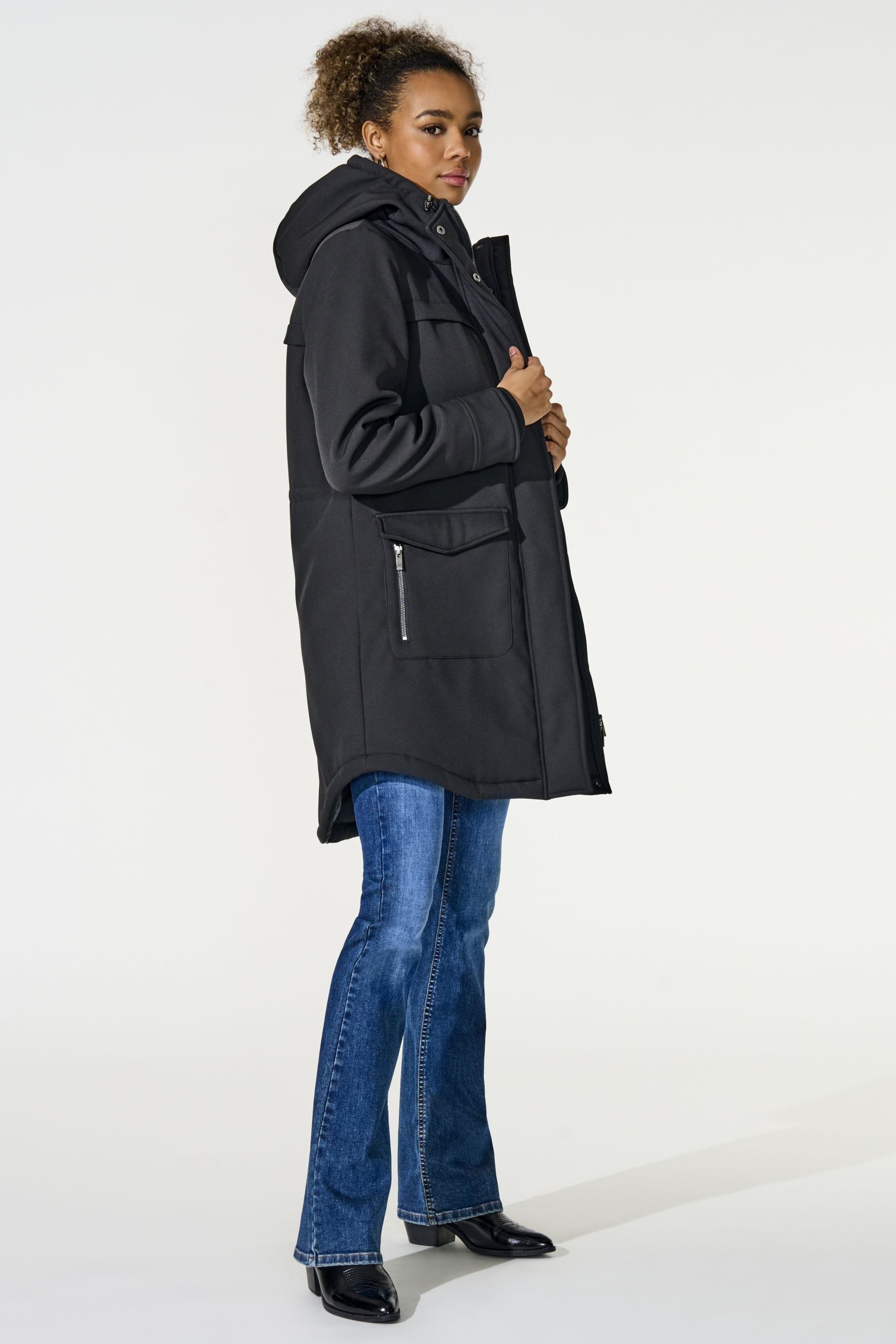 Buy ONLY Black Technical Parka Coat with Faux Fur Lining from Next Lithuania