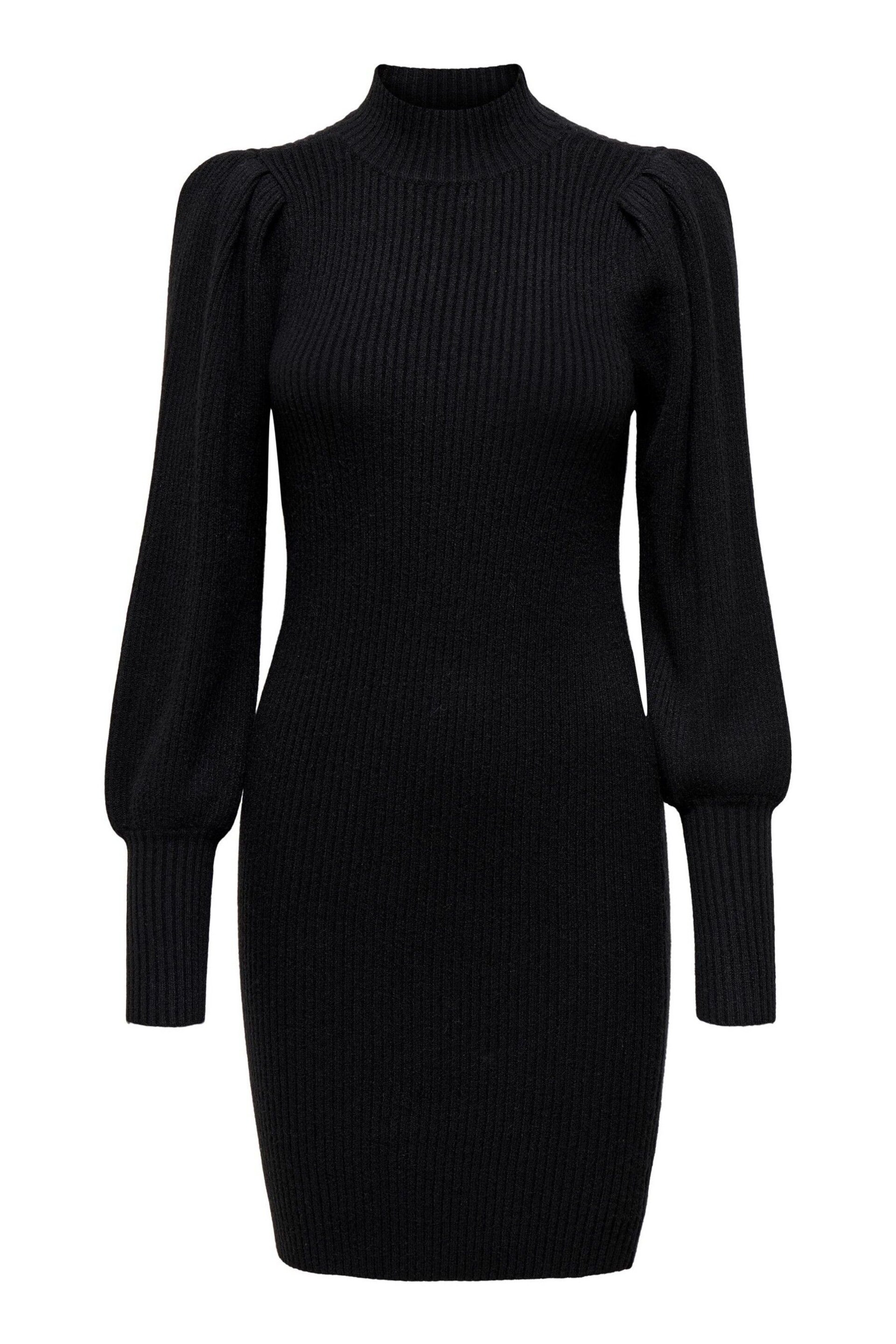 ONLY Black Puff Sleeve Knitted Jumper Dress - Image 5 of 5