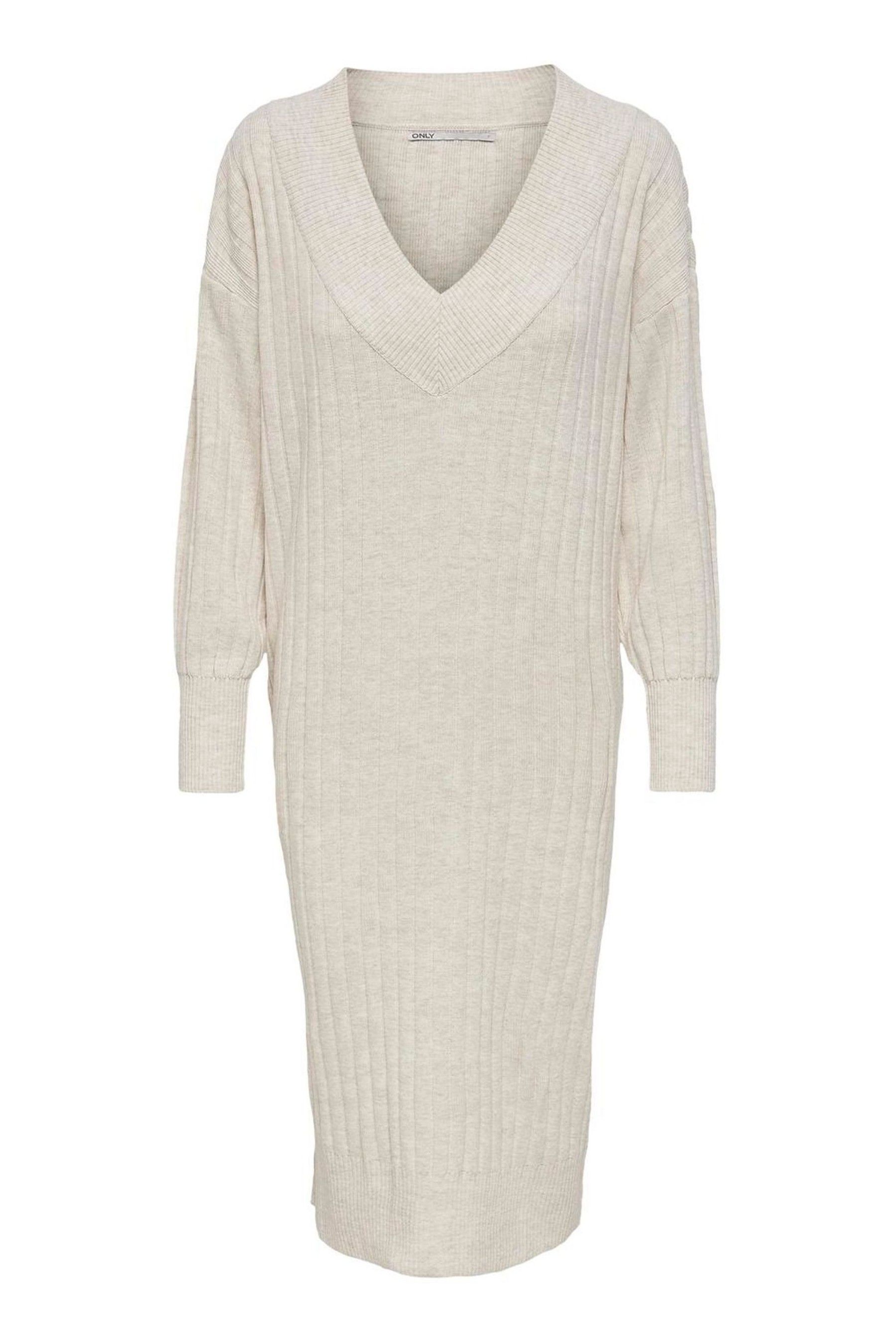 Cream midi sweater dress hot sale