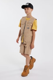 Timberland Natural Utility Cargo Gilet With Pockets - Image 1 of 4