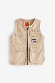 Timberland Natural Utility Cargo Gilet With Pockets - Image 2 of 4