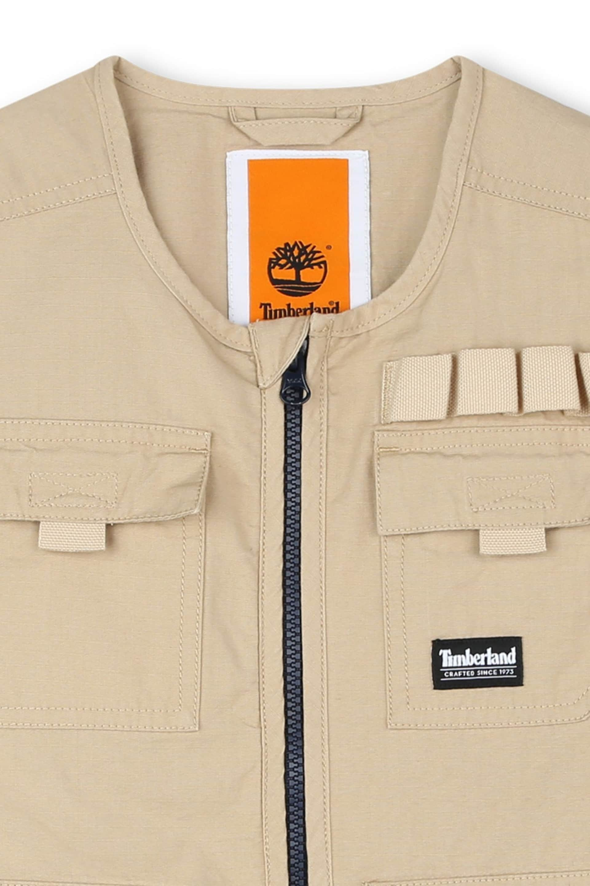 Timberland Natural Utility Cargo Gilet With Pockets - Image 4 of 4