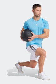 adidas Blue Gym+Training T-Shirt - Image 3 of 6
