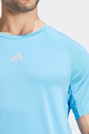adidas Blue Gym+Training T-Shirt - Image 4 of 6